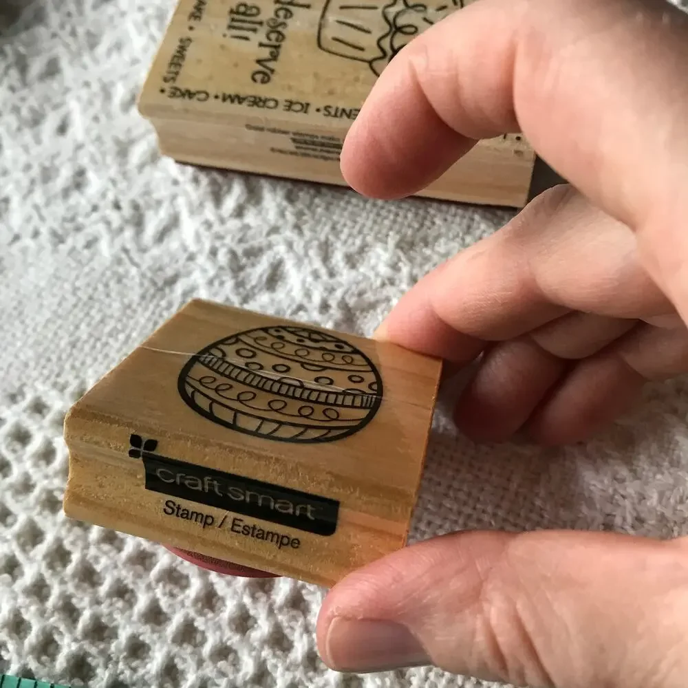 Pre-owned Wood-backed Rubber Stamp Holiday Lot of 8 stamps turkey birthday more